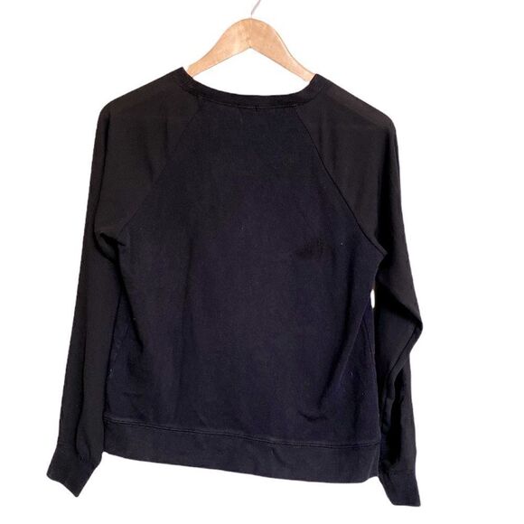J. Crew Black Sweatshirt with Shear Sleeves XS - Picture 3 of 5